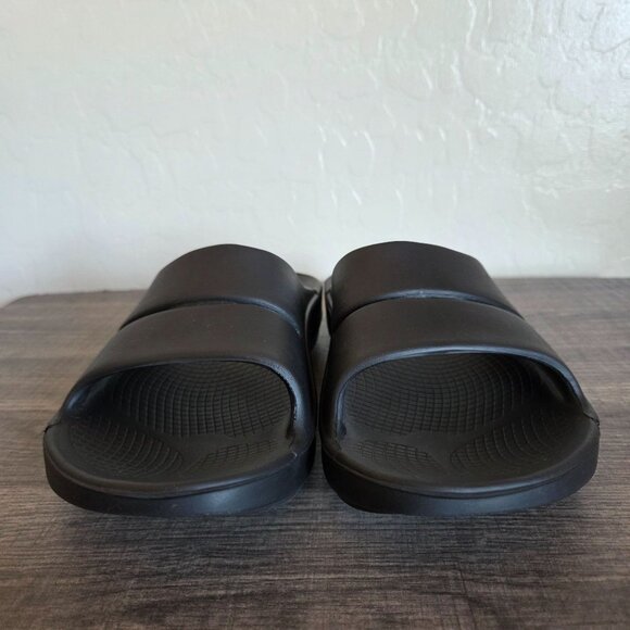 OOFOS Ooahh Recovery Slide Sandal Black Unisex Size Men's 10 Women's 12 Comfort - Picture 2 of 10